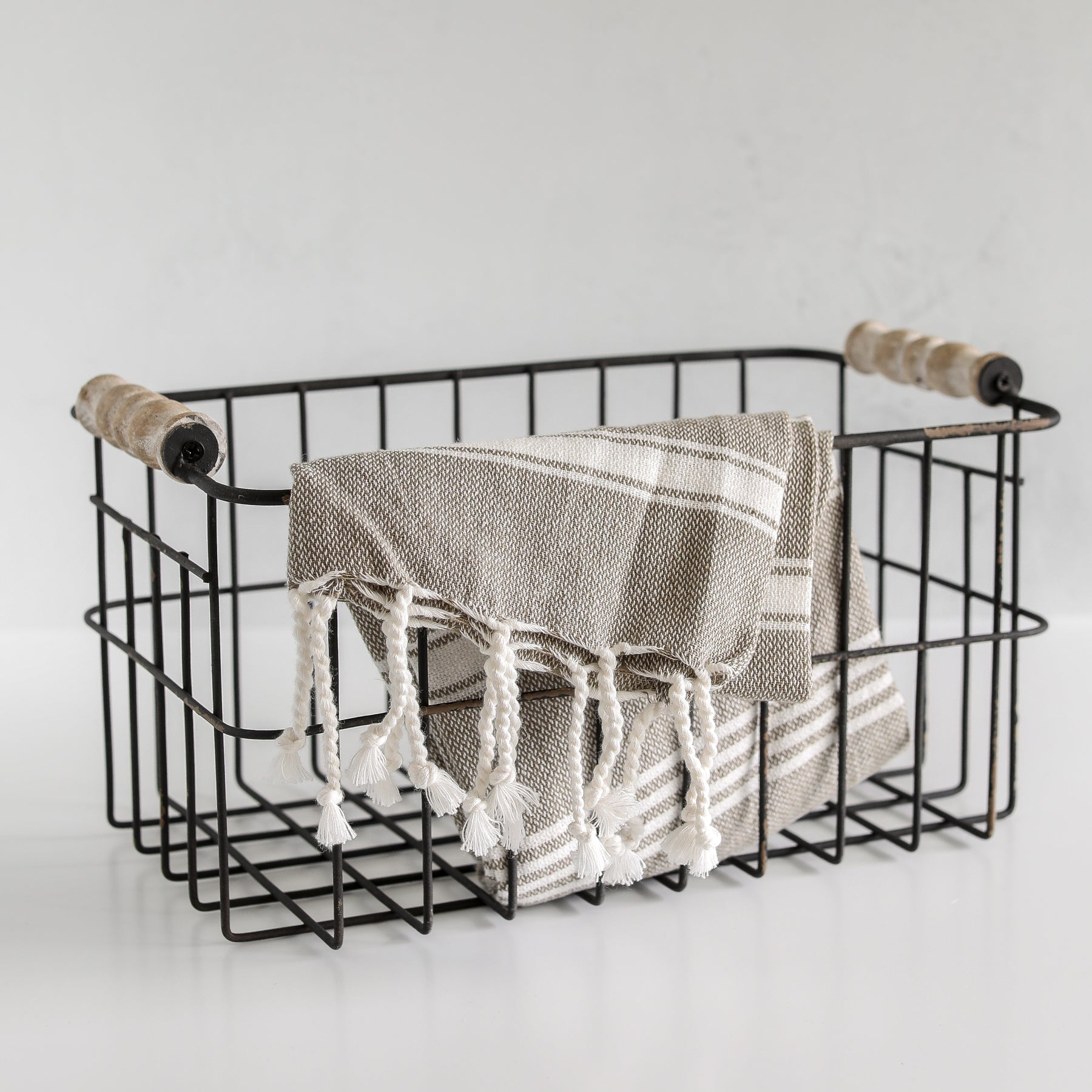 Black Metal Storage Baskets Grow + Gather