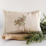 Embroidered Lumbar Pillow