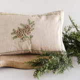 Embroidered Lumbar Pillow