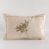 Embroidered Lumbar Pillow