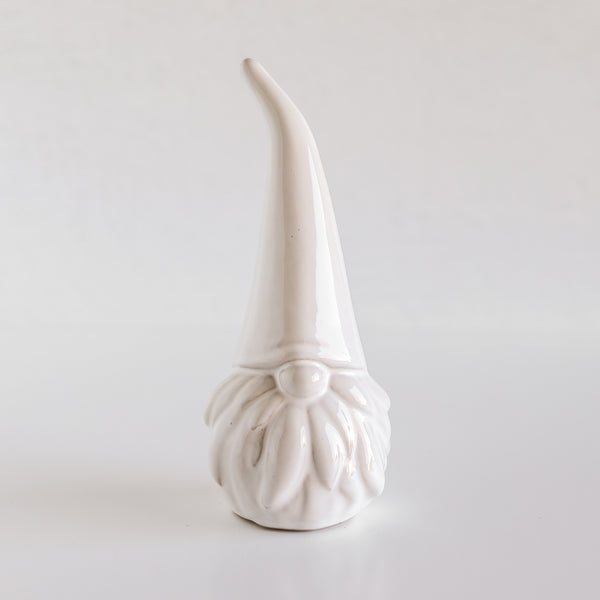 White Stoneware Gnome