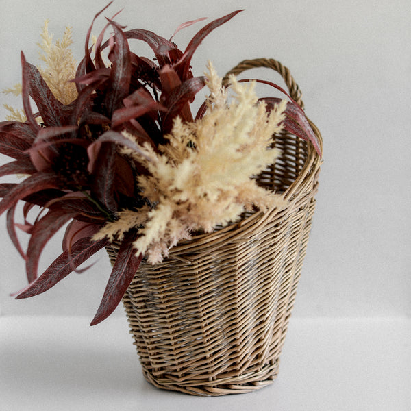 Rattan Wall Basket with Handle