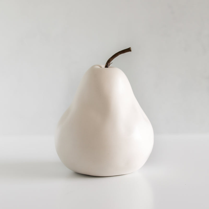 White Stoneware Pear