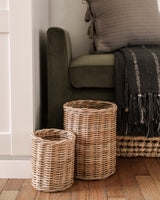 Handwoven Wicker Baskets - set of 2