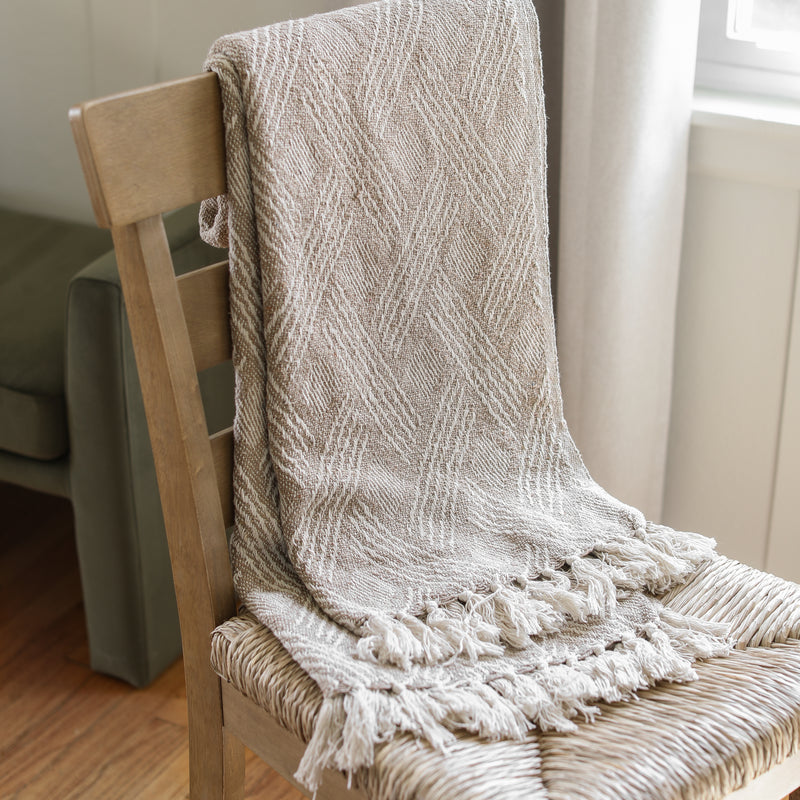 Recycled Cotton Blend Throw Blanket
