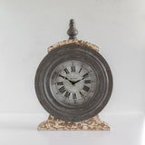 Weathered Metal Tabletop Clock