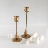 Set of 2 Cast Iron Taper Candle Holders