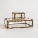 Brass & Glass Display Box with Scalloped Edges