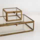 Brass & Glass Display Box with Scalloped Edges