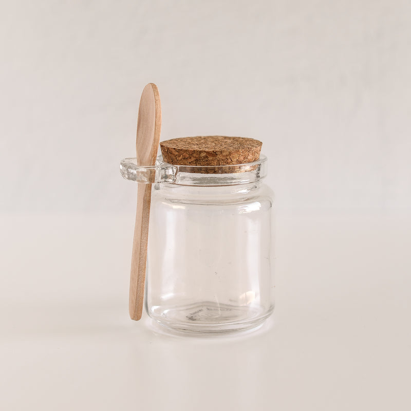 Glass Jar with Wooden Spoon