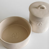 Stoneware Bowl with Paw Print