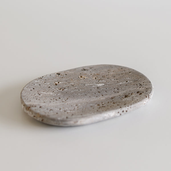 Oval Travertine Soap Dish