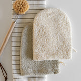Cotton Terry Cloth Shower Mitt with Loop