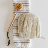 Cotton Terry Cloth/ Loofa Mitt with Loop