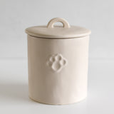 Stoneware Treat Canister with Paw Print