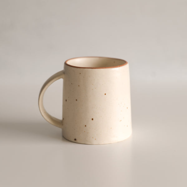 Brown and Cream Speckled Stoneware Mug