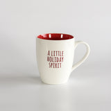 Red and White Christmas Saying Mug