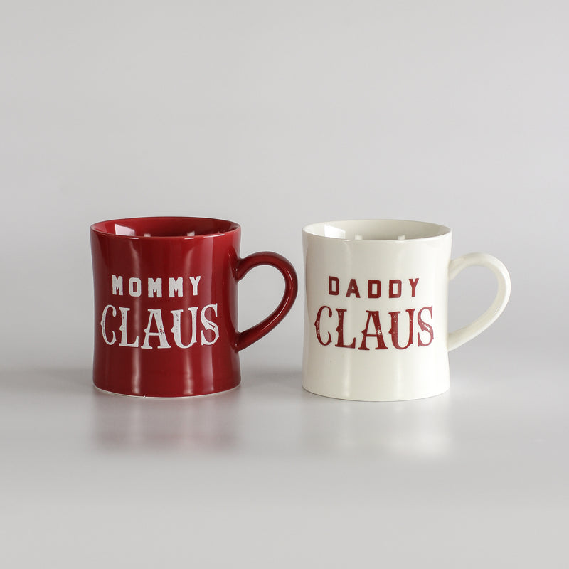 Mommy and Daddy Claus Mugs