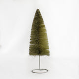 Set of 3 Green Wire Base Bottle Brush Trees