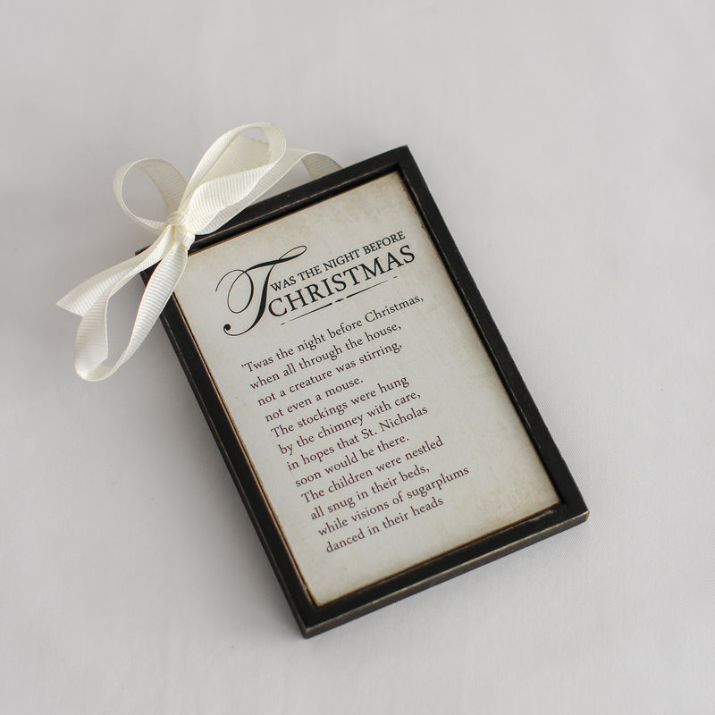 Twas The Night Sign Ornament