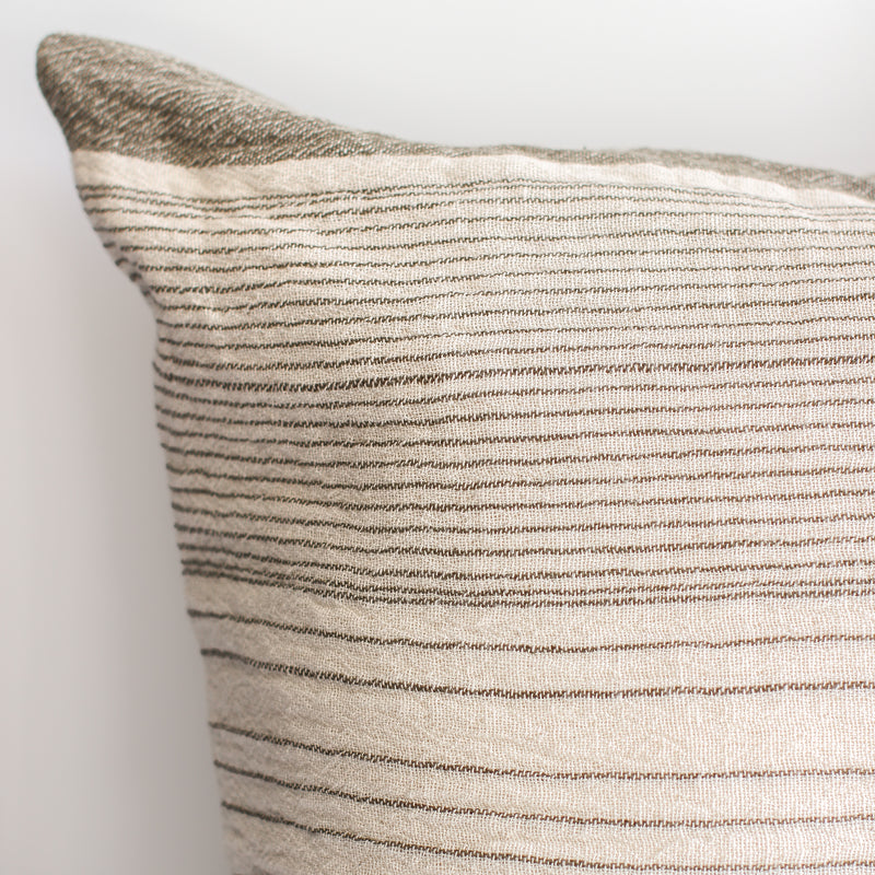 Cotton Double Cloth Stripe Throw Pillow