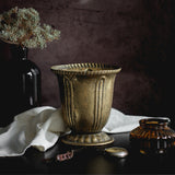 Gold Fluted Urn 6.5"