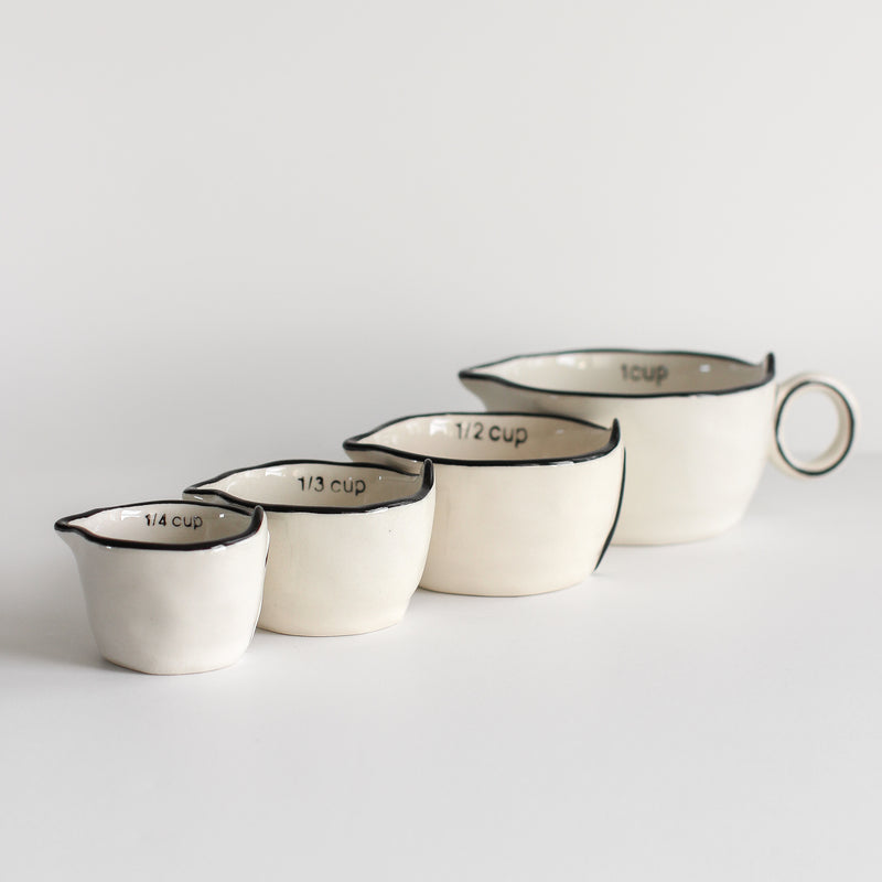 Set of 4 Stoneware Measuring Cups – Grow + Gather